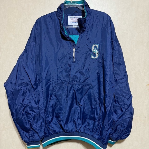 STARTER Other - Vtg MLB Seattle Mariners 90s Starter Pullover Jacket Windbreaker Nylon